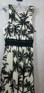 Charlotte Russe Black&White Plum Tree flowy dress